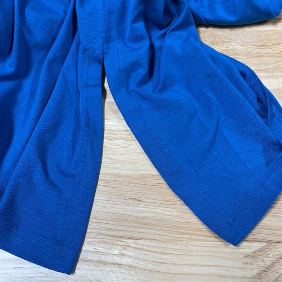 Eileen Fisher NWT Mock Neck Drawstring Tie Waist Blue Marne Size XS Sleeveless - Picture 8 of 9